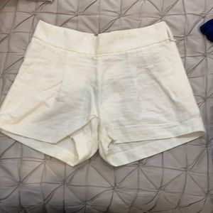 J. Crew off white/ivory pleated shorts. Size 0